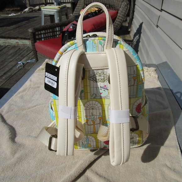 Loungefly Disney Beauty and the Beast Stained Glass Windows Mini Backpack main image 13